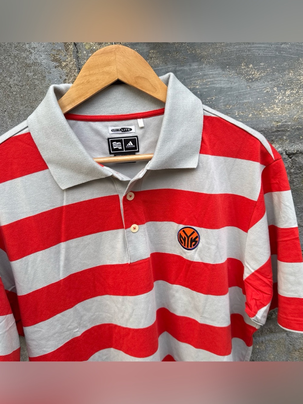 Vintage NY Knicks Polo Shirt Y2K Striped